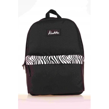 KAUKKO BASIC COLORS SIRT ÇANTASI (SİYAH ZEBRA)  K1626