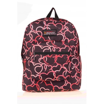 KAUKKO SPRING SIRT ÇANTASI (BLACK HEARTS)  K1673