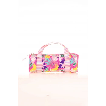 KAUKKO TRAVEL DOUBLE STRIPE KALEM ÇANTASI (PINK)