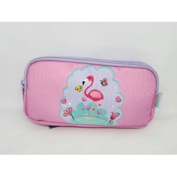 KIDS&LOVE 3 BÖLMELİ KALEM ÇANTASI (LAYER FLAMINGO)  L8112