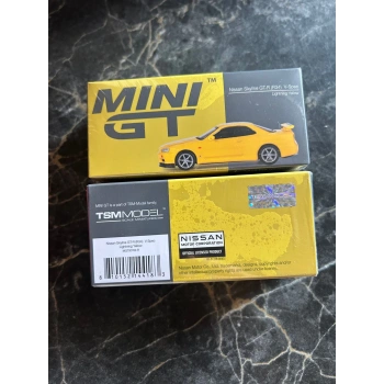 MINI GT: 1/64 Nissan Skyline GT-R (R34) V-Spec Lightning Yellow