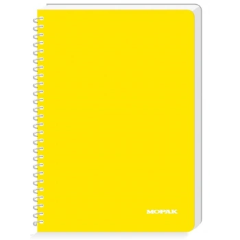 MOPAK A4 72/4  KARELİ SPİRALLİ PLASTIK KAPAK NEON DEFTER