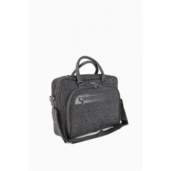 PLEVR 50106 Cambridge Polo Club Keten Evrak ÇantasıSiyah