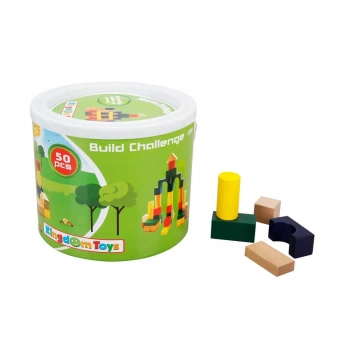 Sunman Woody Ahşap Bloklar Şato 50 Parça