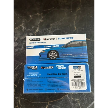 Tarmac Works 1/64 VERTEX Nissan Silvia S13 Blue Metallic TOYO TIRES - GLOBAL64