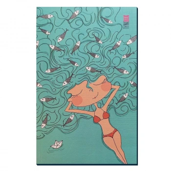 THİNKBOOK BALIK SAÇLI renkli baskı 112sy, renkli, çizgisiz13x21