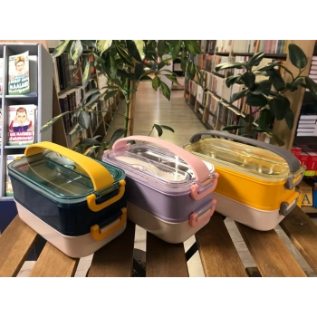 VAGONLİFE 1400 ML 3 BÖLMELİ PASLANMAZ ÇELİK LUNCHBOX XC-462-