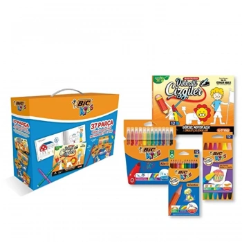 BİC  KIDS DİKKAT GELİŞTİRİCİ BOYAMA SETİ - 37 PARÇA YENİ