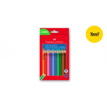 Faber Jumbo Boya Kalemi, 12 Renk