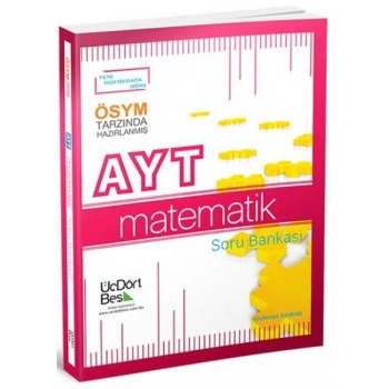 Üç Dört Beş Yayıncılık 2023 AYT Matematik Soru Bankası Üç Dört Be
