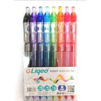 LIQEO INSTANY DRY GEL PEN 0,7 MM 8Lİ