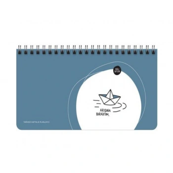 KeskinColor Hisli Şeyler 13*27 Spiralli Stickerli Planner - Akışına Bıraktım