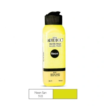 Artdeco Neon Akrilik Boya 140ml Neon Sarı 910