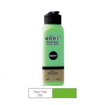 Artdeco Neon Akrilik Boya 140ml Neon Yeşil 950