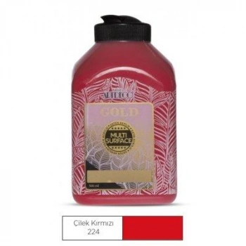 Artdeco Gold Multi-Surface Akrilik Boya 500ml Çilek Kırmızı 224