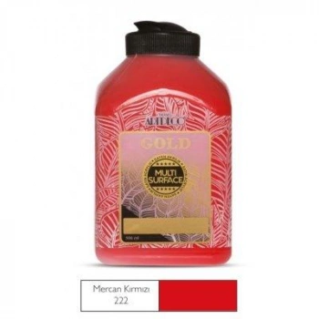 Artdeco Gold Multi-Surface Akrilik Boya 500ml Mercan Kırmızı 222