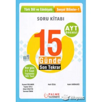 AYT ÖNCESİ 15 GÜNDE SON TEKRAR TÜRK DİLİ - SOSYAL