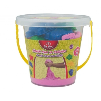 BU-BU KİNETİK KUM KOVA 500 GR. PEMBE