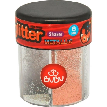 BU-BU YILDIZLI KALPLİ PUL TOZ SİM STD.80 GR.(6 LI)