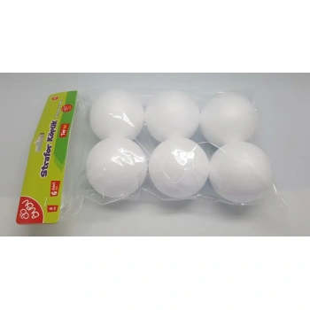 Bubu Strafor Köpük Top 8cm 6 lı