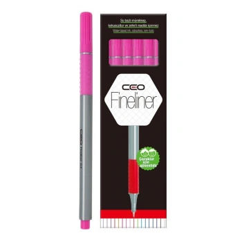 Ceo Fineliner Silikon Tutacaklı Kalem 12 li Açık Pembe No.22