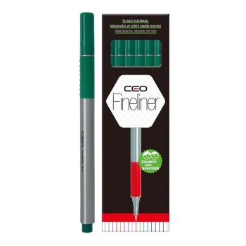 Ceo Fineliner Silikon Tutacaklı Kalem 12 li Yeşil No.5