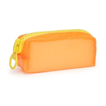 Ceo Sport Kalın Fermuarlı Fosforlu Şeffaf Kalemkutu (6841)