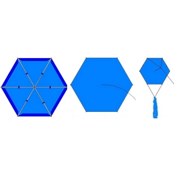 KARIŞIK RENK ALTIGEN UÇURTMA