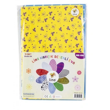 LİNO EVA 20X30 CM 10 RENK DESENLİ