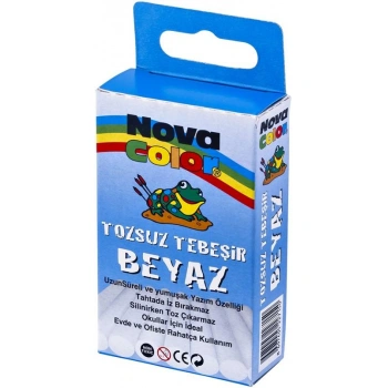 N.Color Tozsuz Tebesir 10 Lu Beyaz