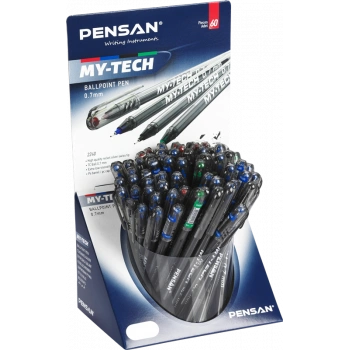 PENSAN MY-TECH TÜKENMEZ KALEM SİYAH 60LI STAND
