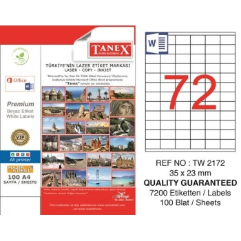 TANEX HAZIR ETIKET 2172 35X23