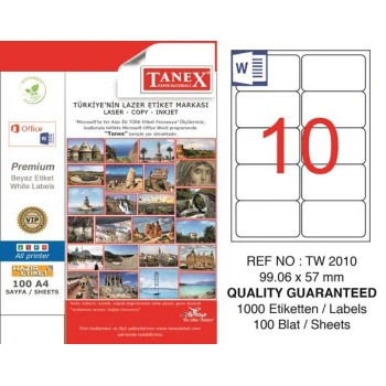 TANEX W 2010 ETİKET