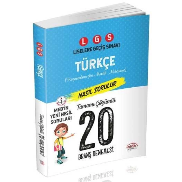 EDİTÖR LGS TÜRKÇE 20 ÇÖZÜMLÜ DENEME