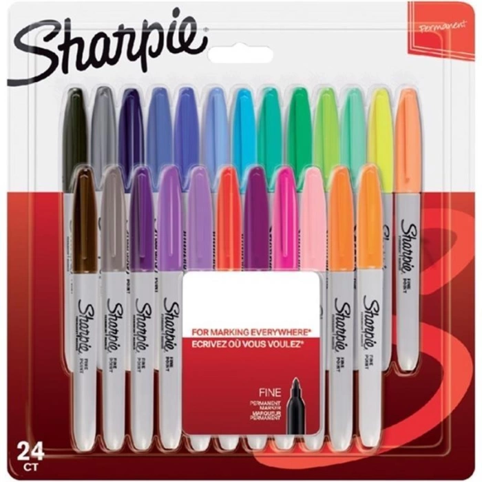 Sharpie Fine Permanent markör, 24lü Karışık Bls