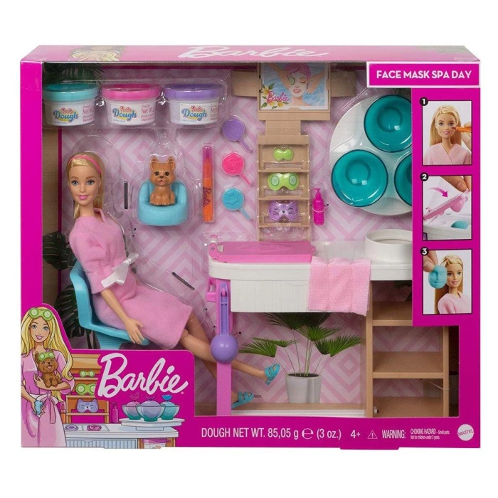 Mattel  Barbie Wellness - Yüz Bakımı Yapıyor Oyun Seti GJR84