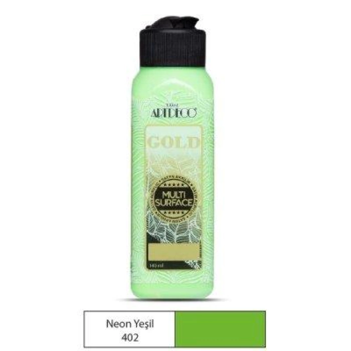 Artdeco Gold Multi-Surface Neon Akrilik Boya 140ml Neon Yeşil 402