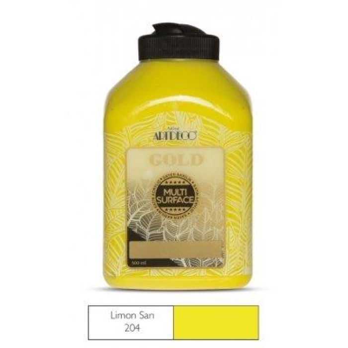 Artdeco Gold Multi-Surface Akrilik Boya 500ml Limon Sarı 204