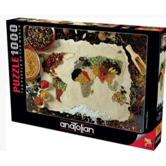 ANATOLİAN Baharatlı Dünya Haritası / Herbal World Map1000 pcs