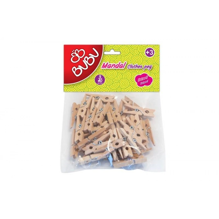 Bu-Bu Mandal 3cm 40 Lı Naturel