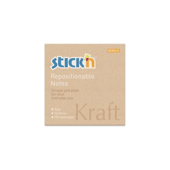 GIPTA STICKN 76x76 KRAFT NOTES 100 YP