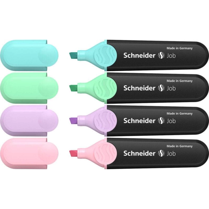 SCHNEİDER 150 JOB PASTEL  FOSFORLU KALEM 4LÜ
