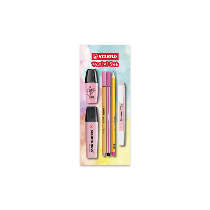 STABİLO TEK RENK PASTEL SET 6LI PEMBE