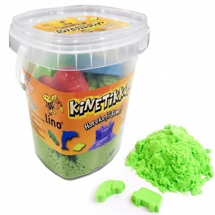 LİNO KİNETİK KUM 500 GR YEŞİL KOVA