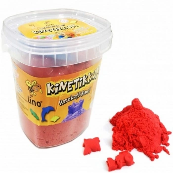 LİNO KİNETİK KUM 500GR KIRMIZI KOVA