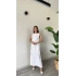 DÜĞME DETAYLI UZUN ELBİSE