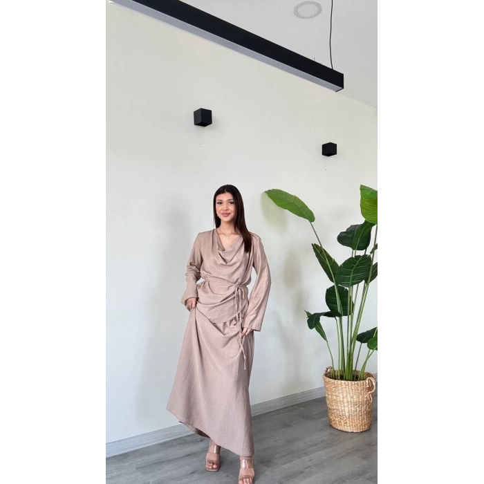 BLUZ BAĞLAMALI ETEK TAKIM