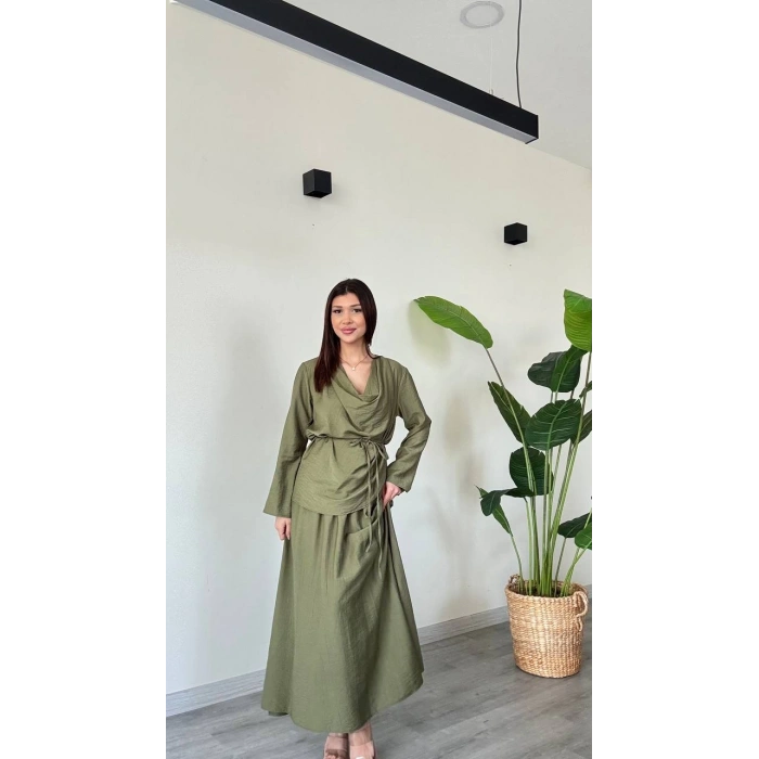 BLUZ BAĞLAMALI ETEK TAKIM