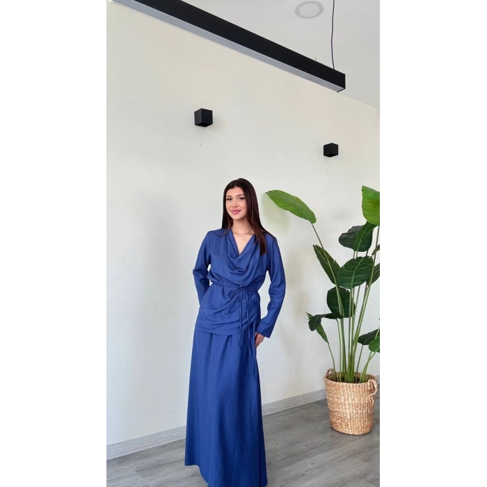 BLUZ BAĞLAMALI ETEK TAKIM