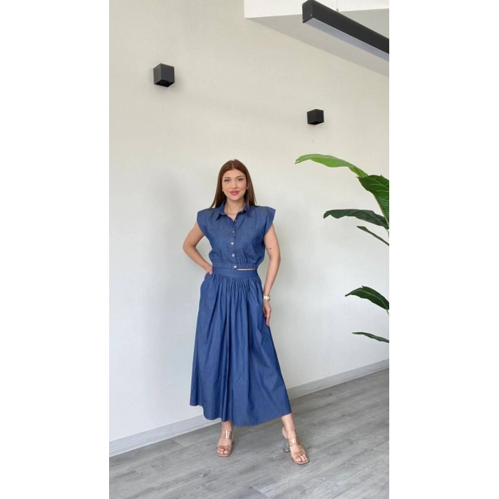 ETEKLİ GÖMLEK DENİM TAKIM